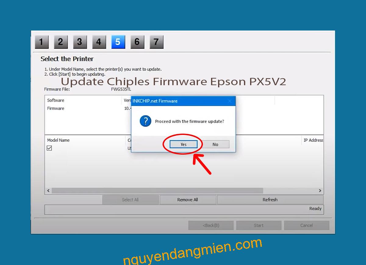 Update Chipless Firmware Epson PX5V2 8