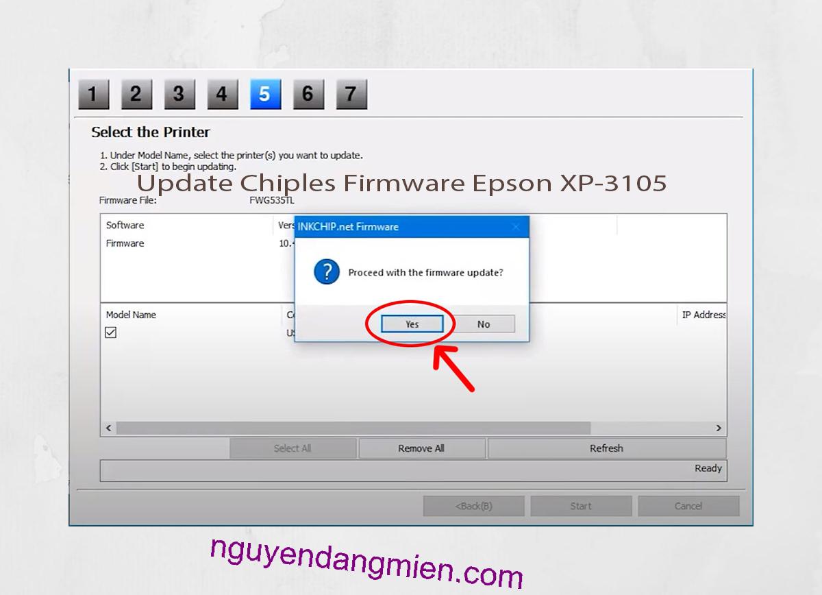 Update Chipless Firmware Epson XP-3105 8