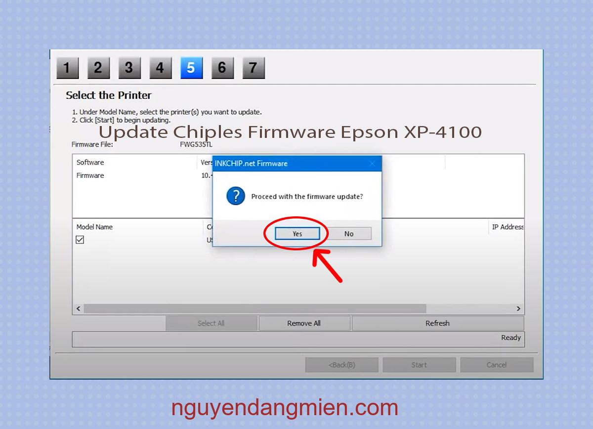 Update Chipless Firmware Epson XP-4100 8