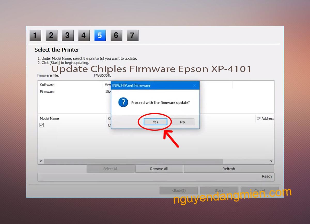 Update Chipless Firmware Epson XP-4101 8
