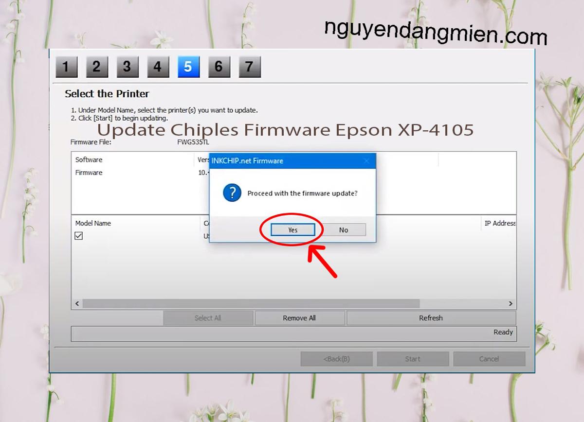 Update Chipless Firmware Epson XP-4105 8