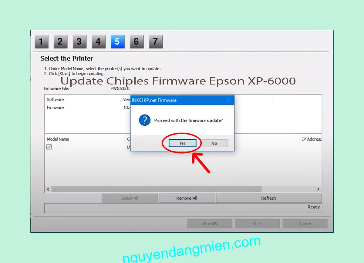 Update Chipless Firmware Epson XP-6000 8