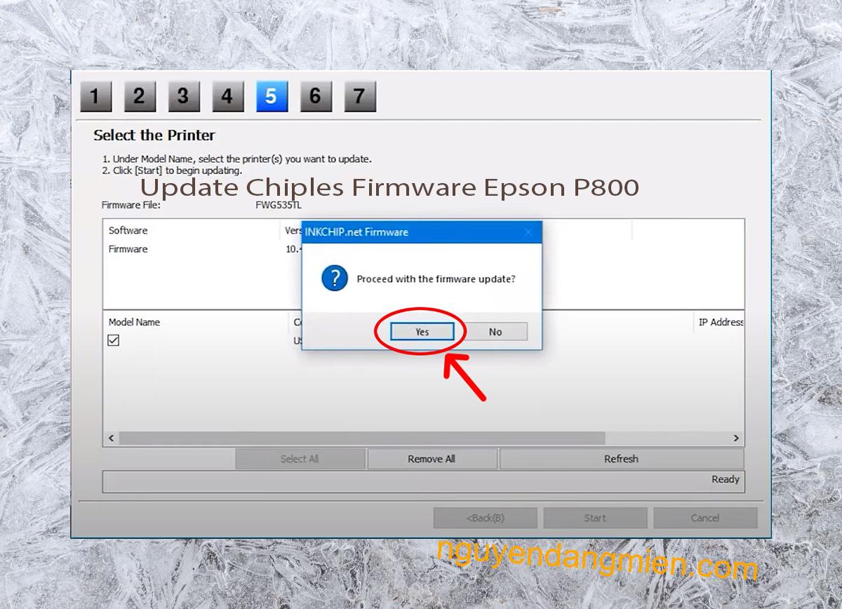 Update Chipless Firmware Epson P800 8