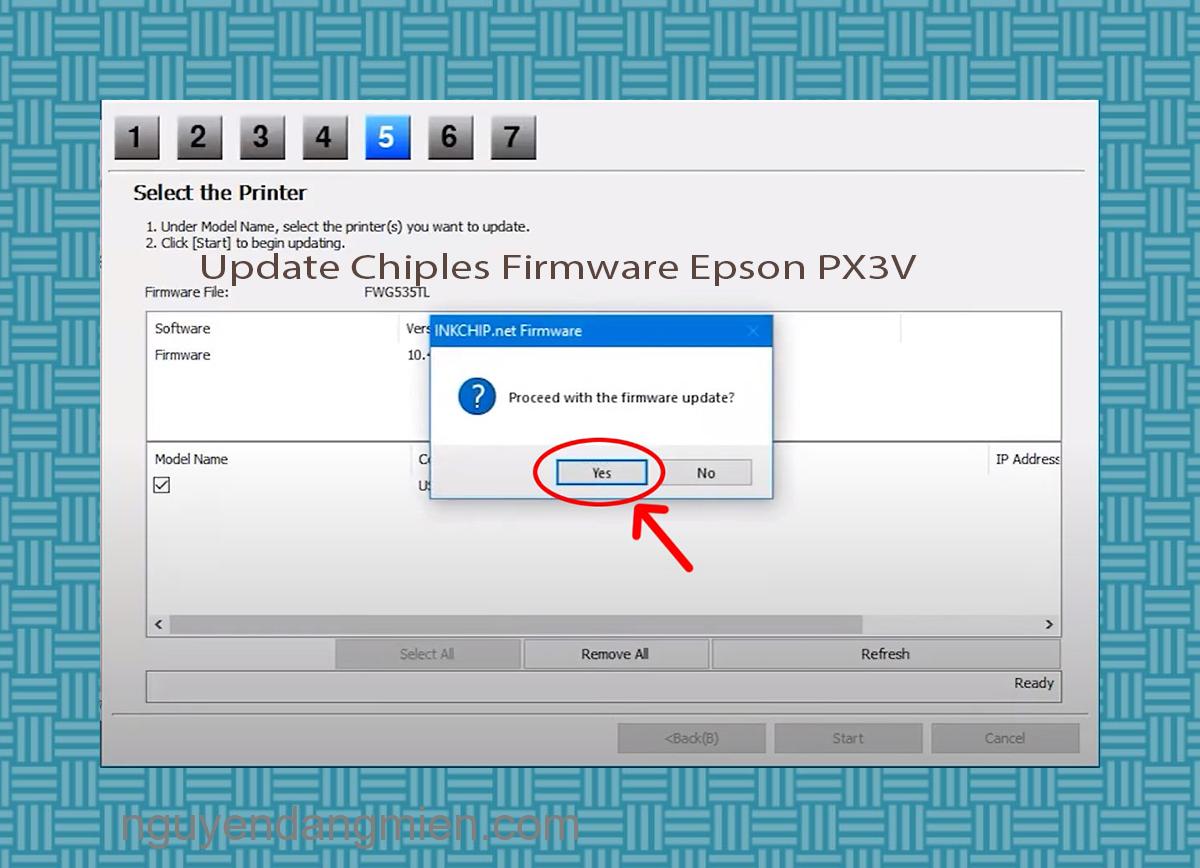 Update Chipless Firmware Epson PX3V 8