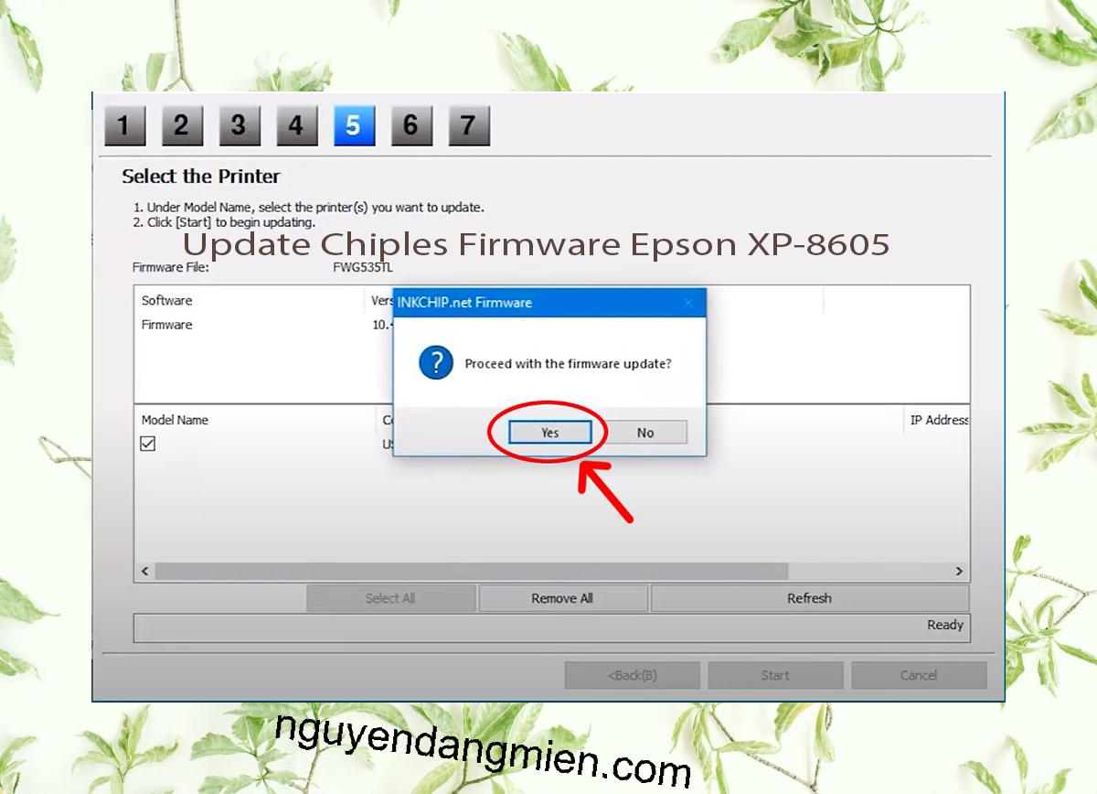 Update Chipless Firmware Epson XP-8605 8