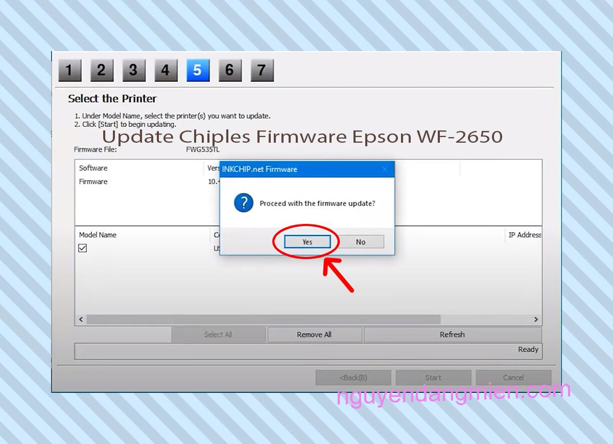 Update Chipless Firmware Epson WF-2650 8