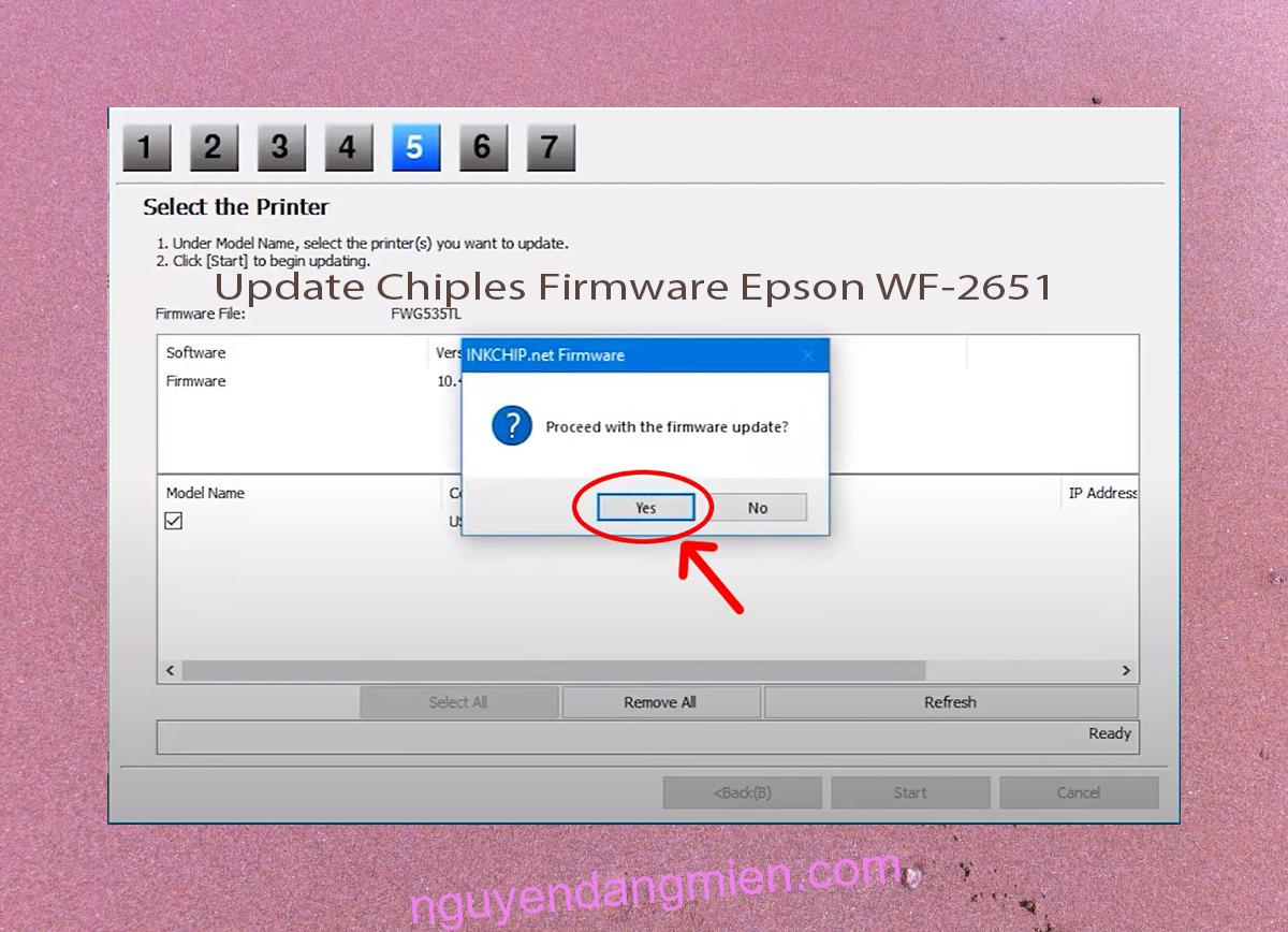 Update Chipless Firmware Epson WF-2651 8