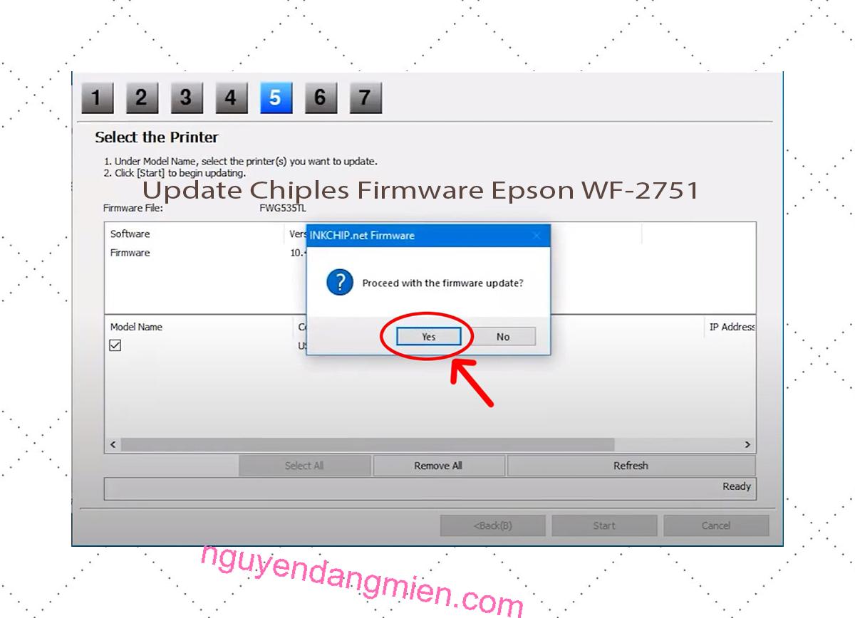 Update Chipless Firmware Epson WF-2751 8