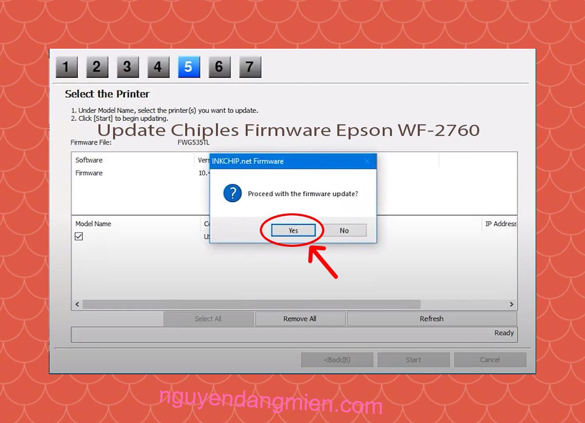 Update Chipless Firmware Epson WF-2760 8
