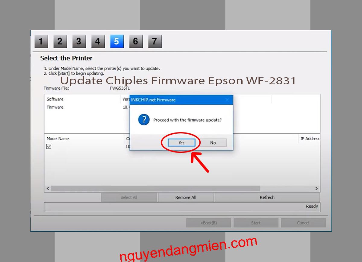 Update Chipless Firmware Epson WF-2831 8
