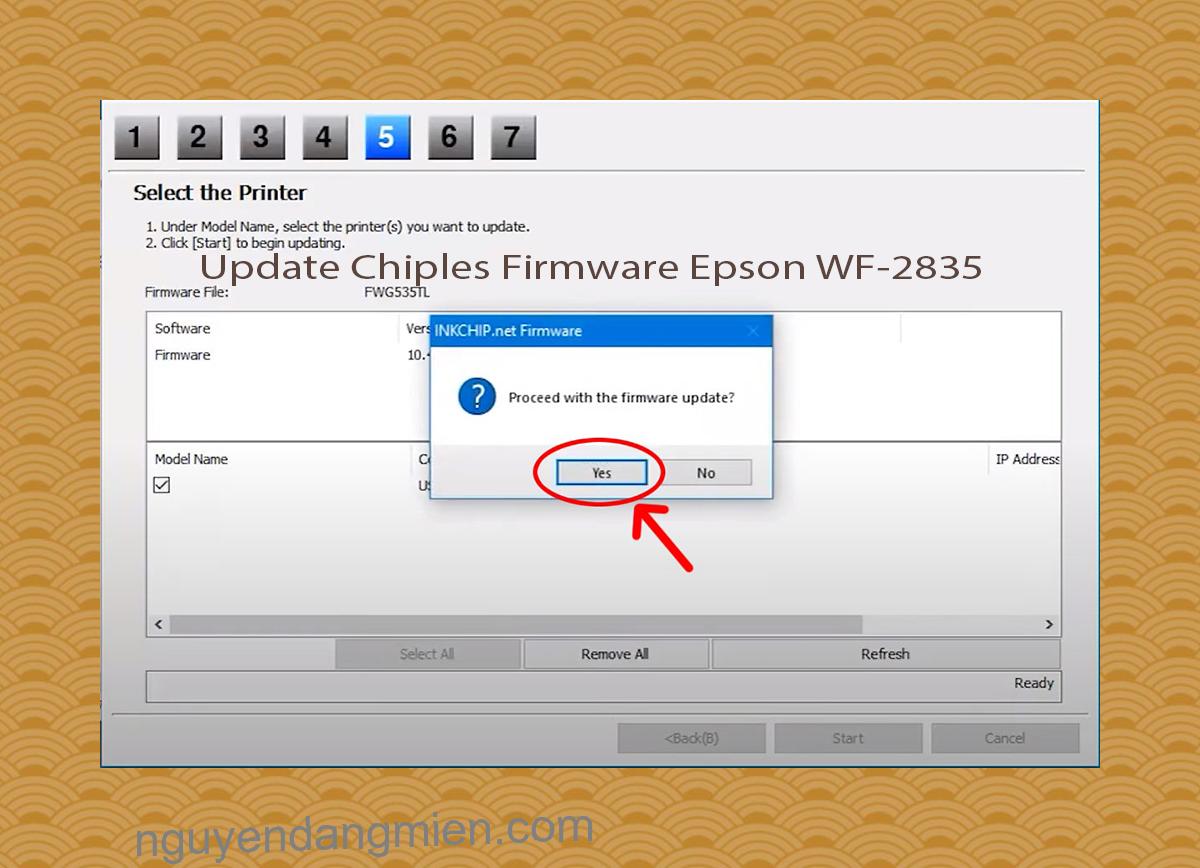 Update Chipless Firmware Epson WF-2835 8