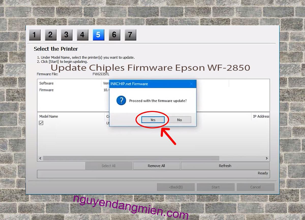 Update Chipless Firmware Epson WF-2850 8
