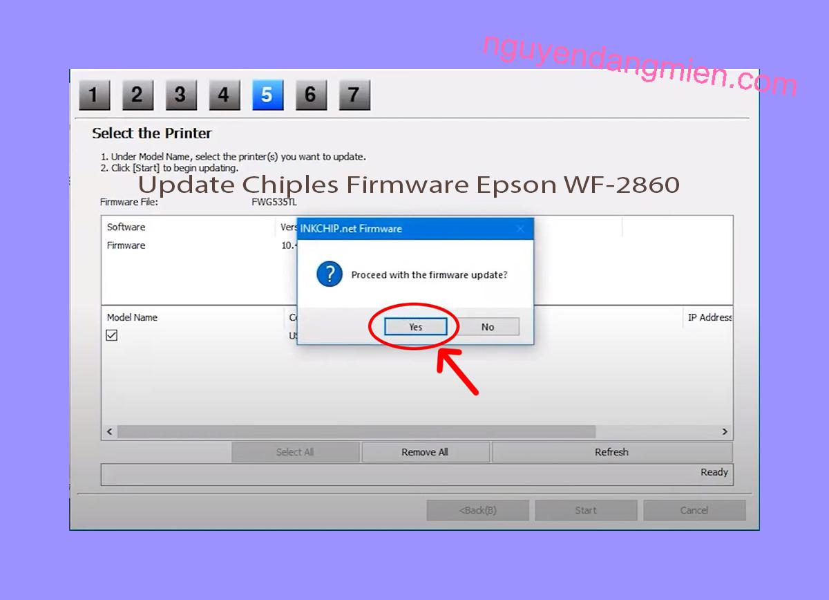 Update Chipless Firmware Epson WF-2860 8