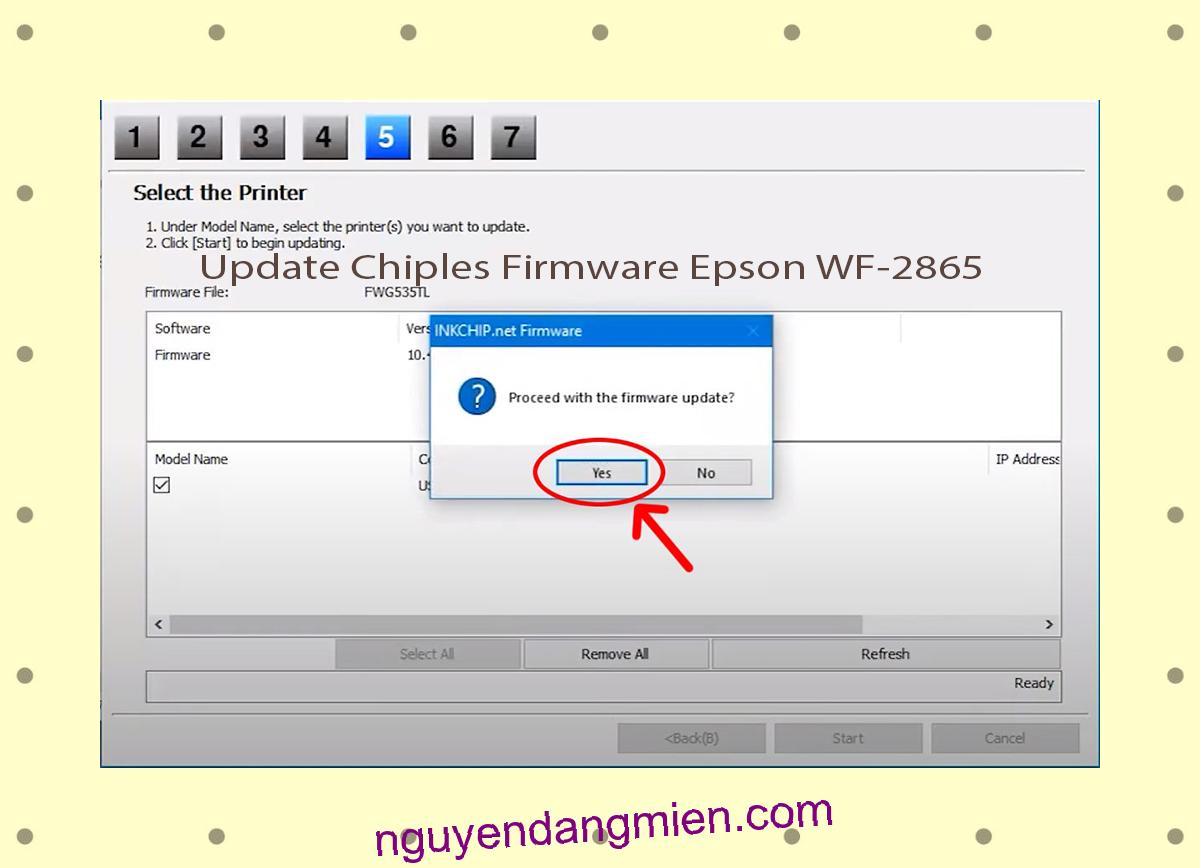 Update Chipless Firmware Epson WF-2865 8