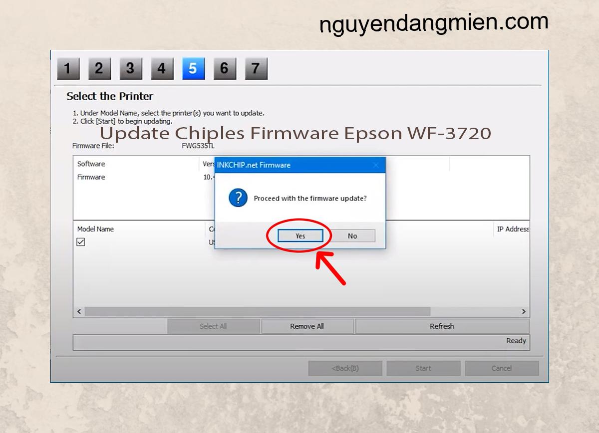 Update Chipless Firmware Epson WF-3720 8