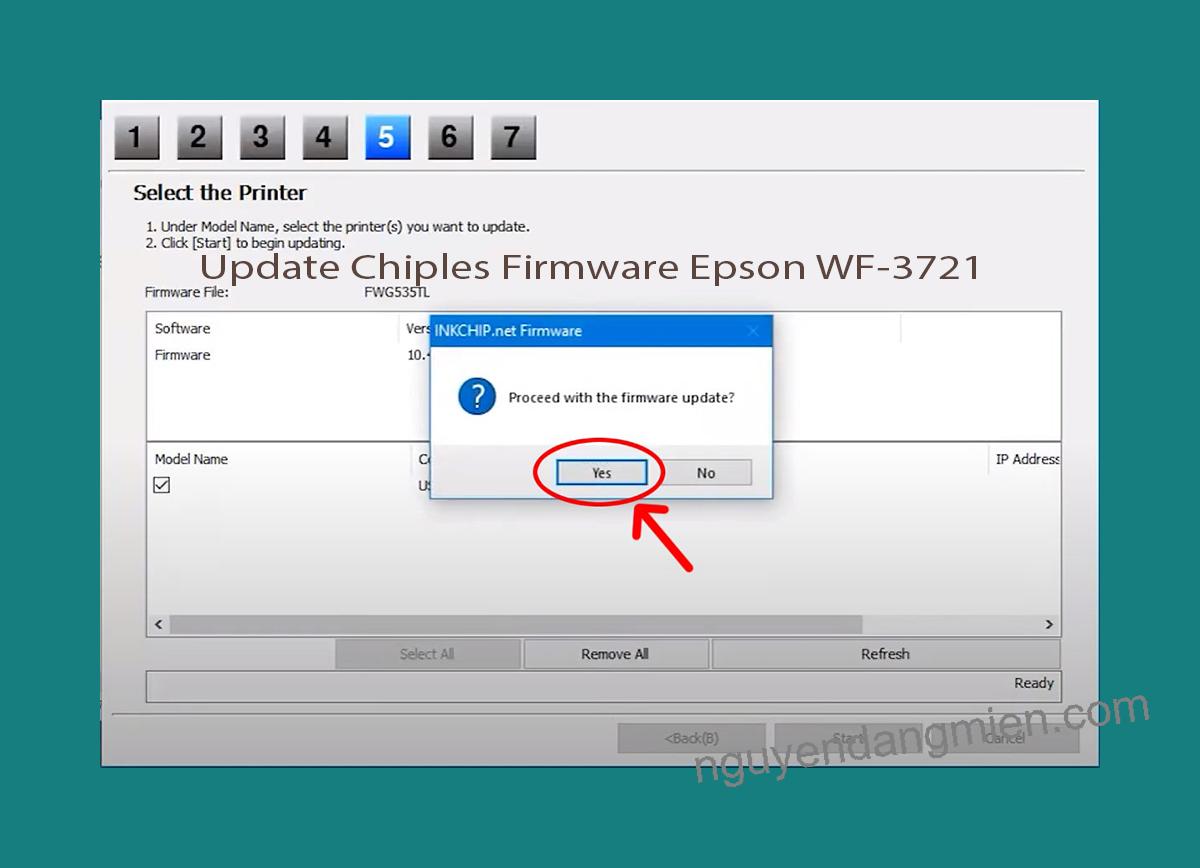 Update Chipless Firmware Epson WF-3721 8
