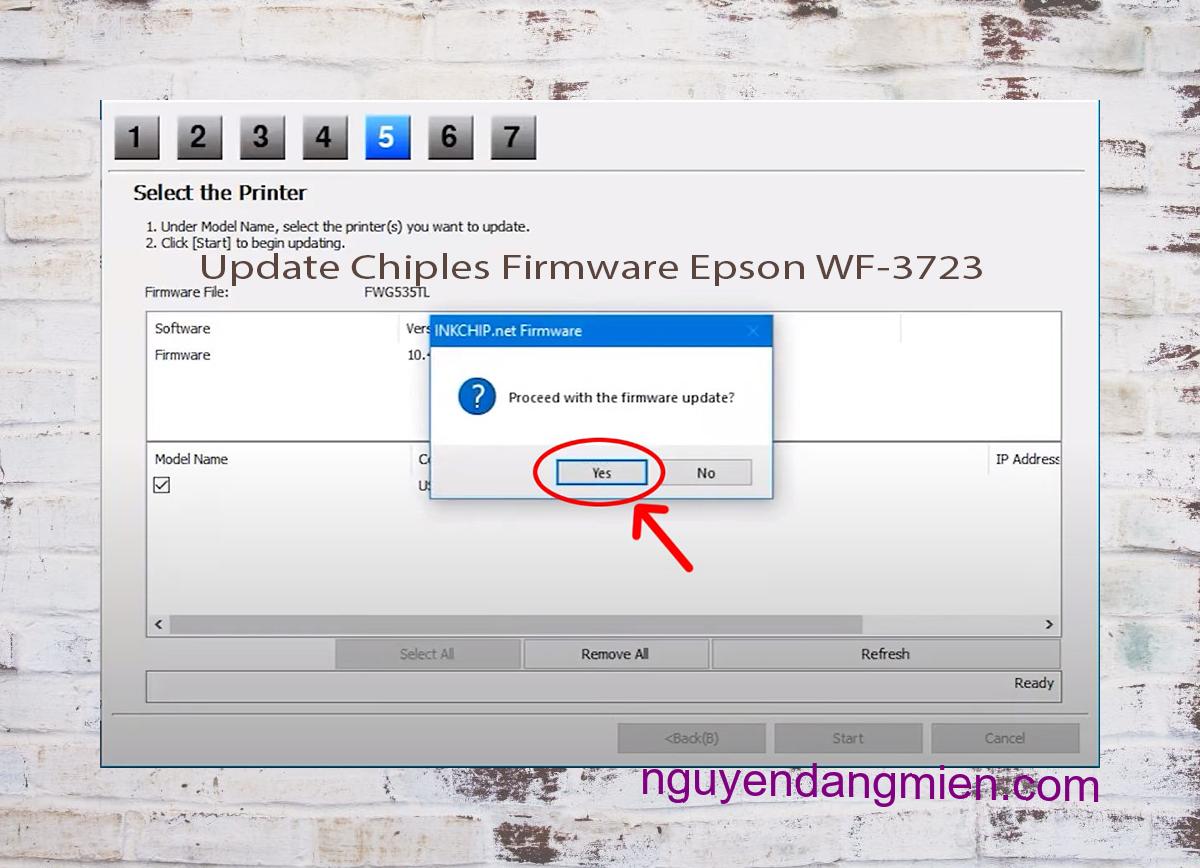 Update Chipless Firmware Epson WF-3723 8