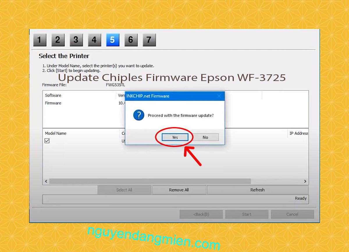 Update Chipless Firmware Epson WF-3725 8