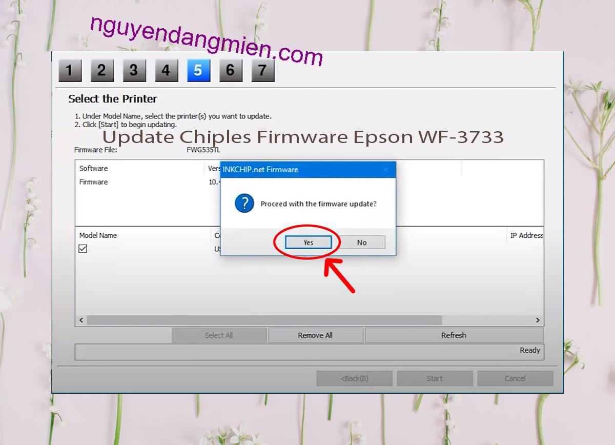 Update Chipless Firmware Epson WF-3733 8
