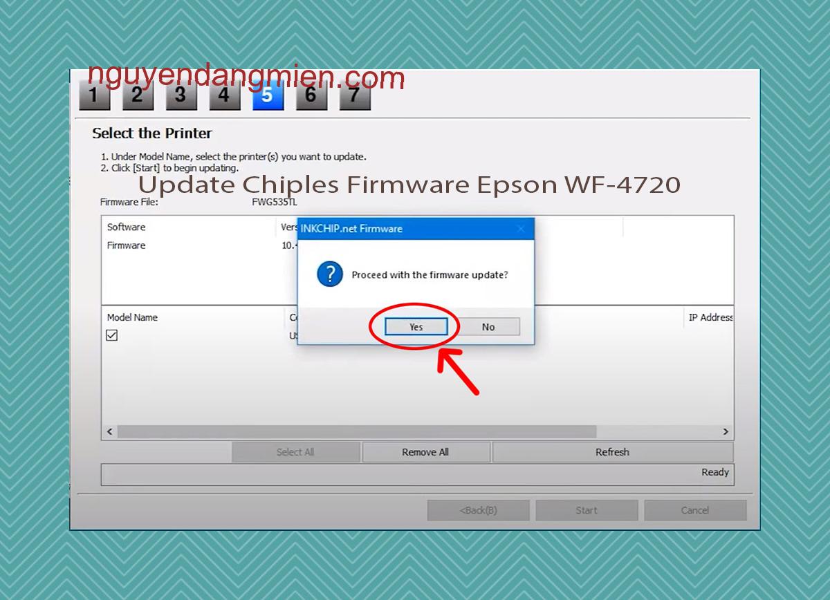 Update Chipless Firmware Epson WF-4720 8