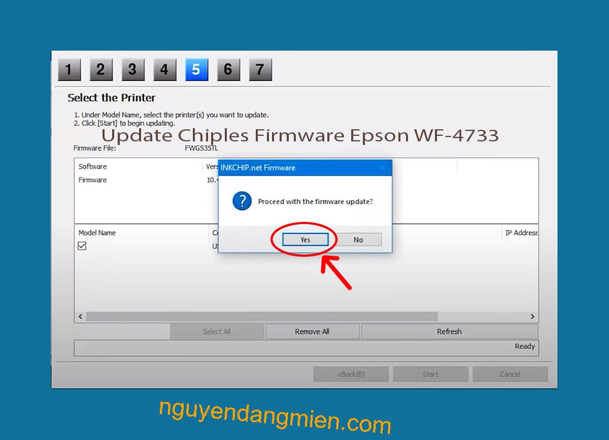 Update Chipless Firmware Epson WF-4733 8