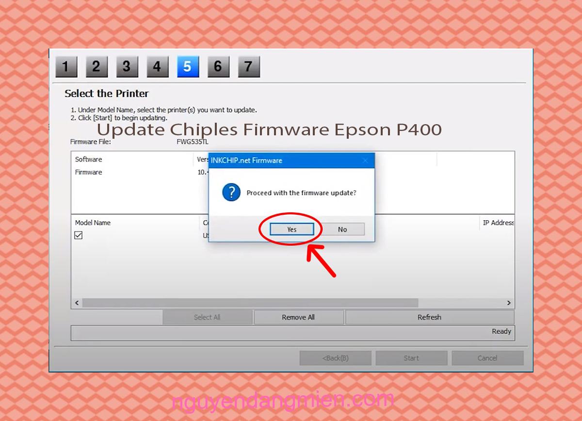 Update Chipless Firmware Epson P400 8