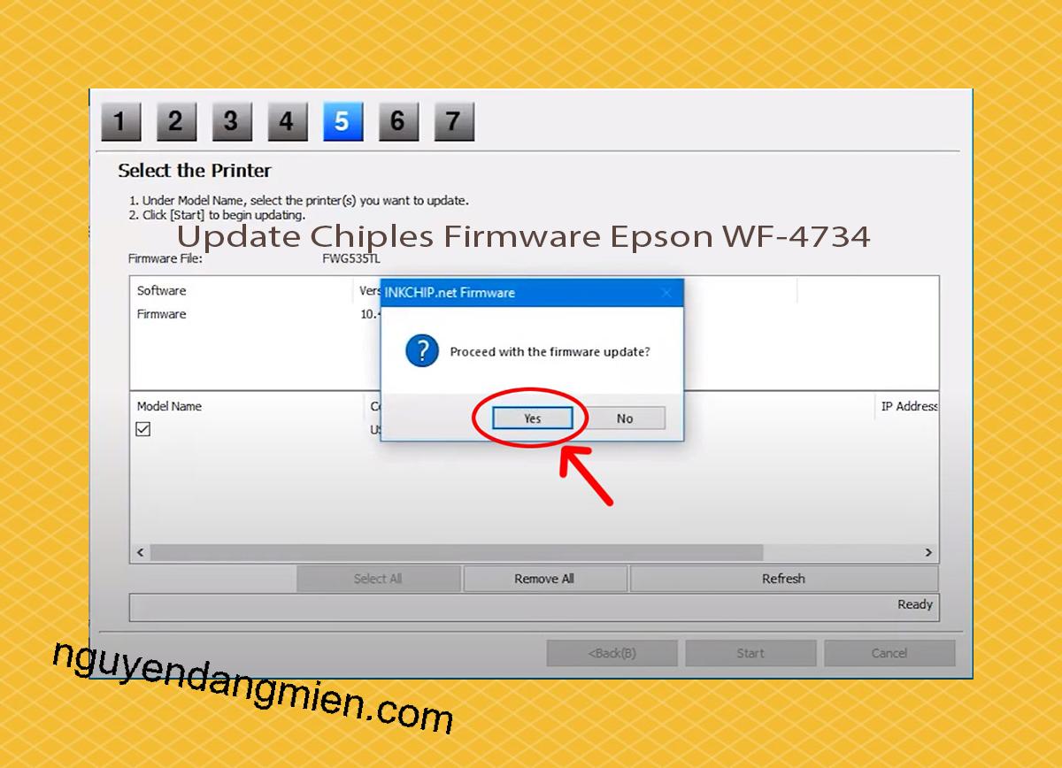 Update Chipless Firmware Epson WF-4734 8