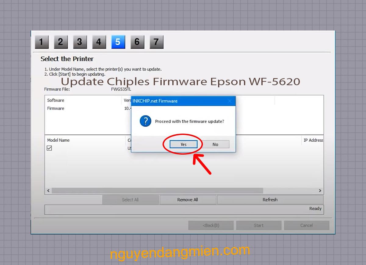 Update Chipless Firmware Epson WF-5620 8