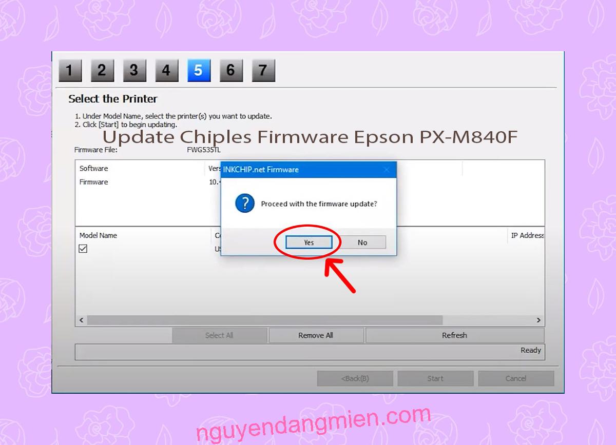 Update Chipless Firmware Epson PX-M840F 8
