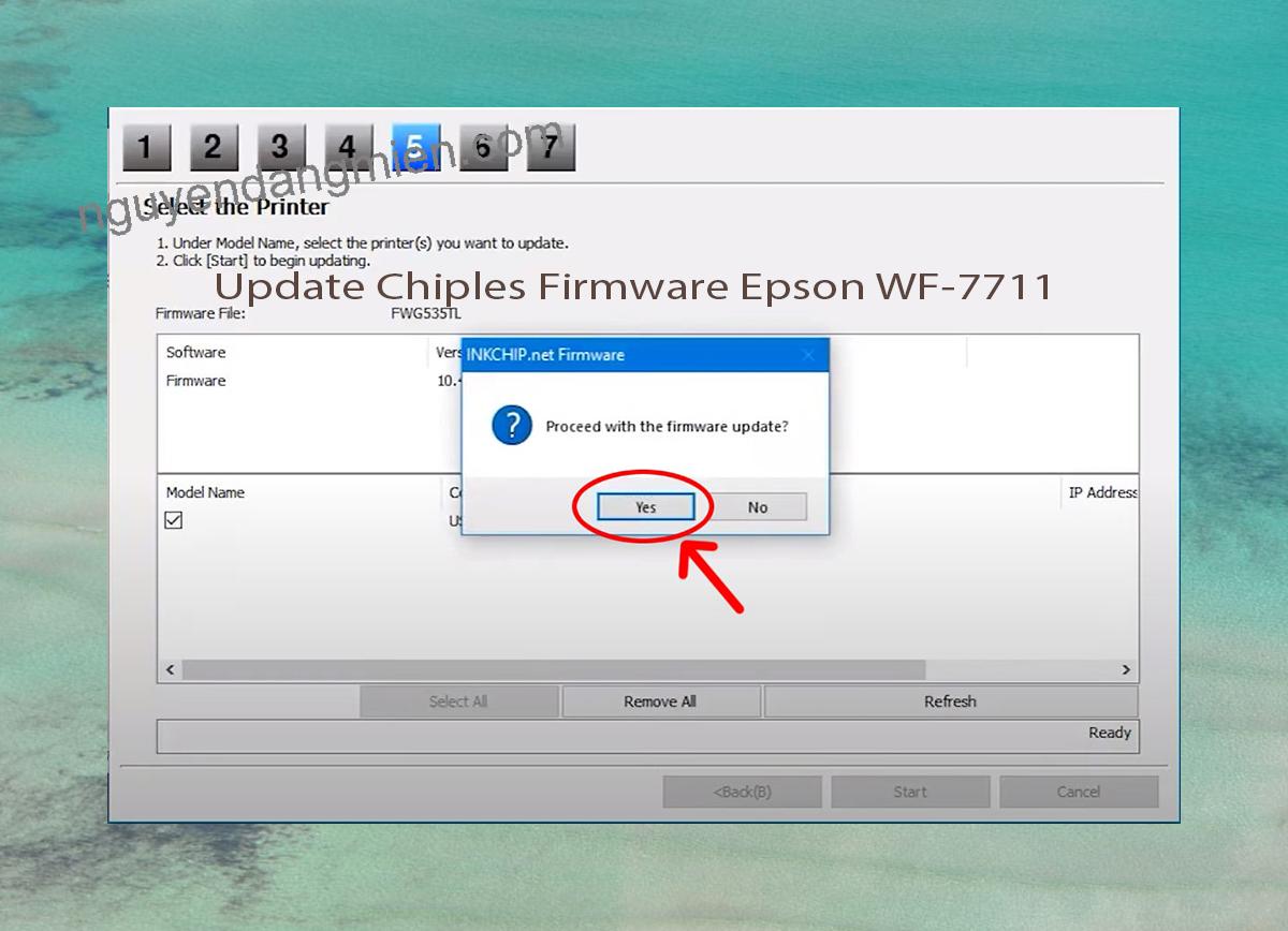 Update Chipless Firmware Epson WF-7711 8