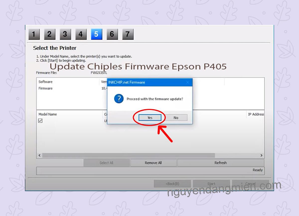 Update Chipless Firmware Epson P405 8