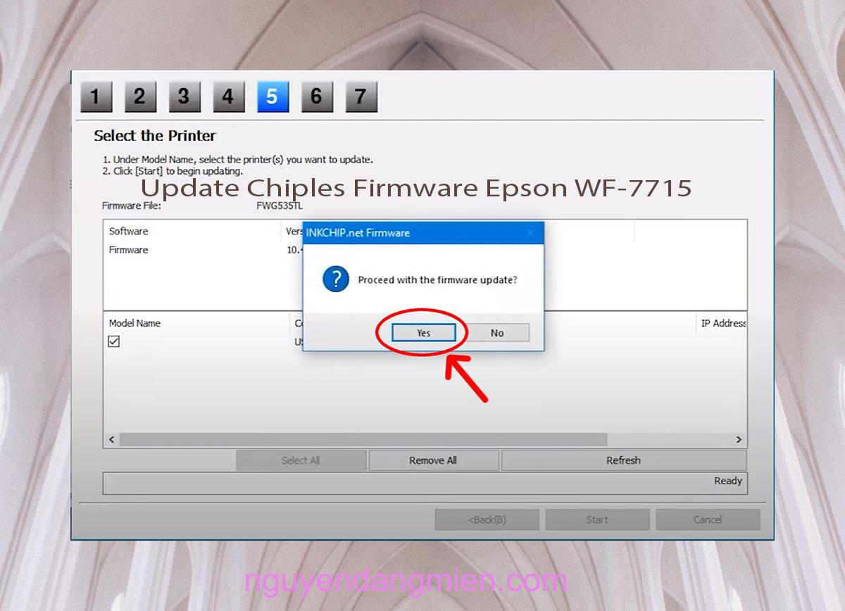 Update Chipless Firmware Epson WF-7715 8