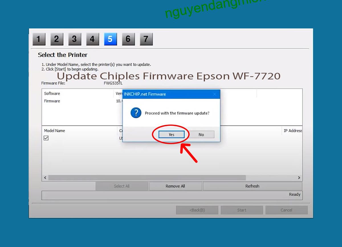 Update Chipless Firmware Epson WF-7720 8