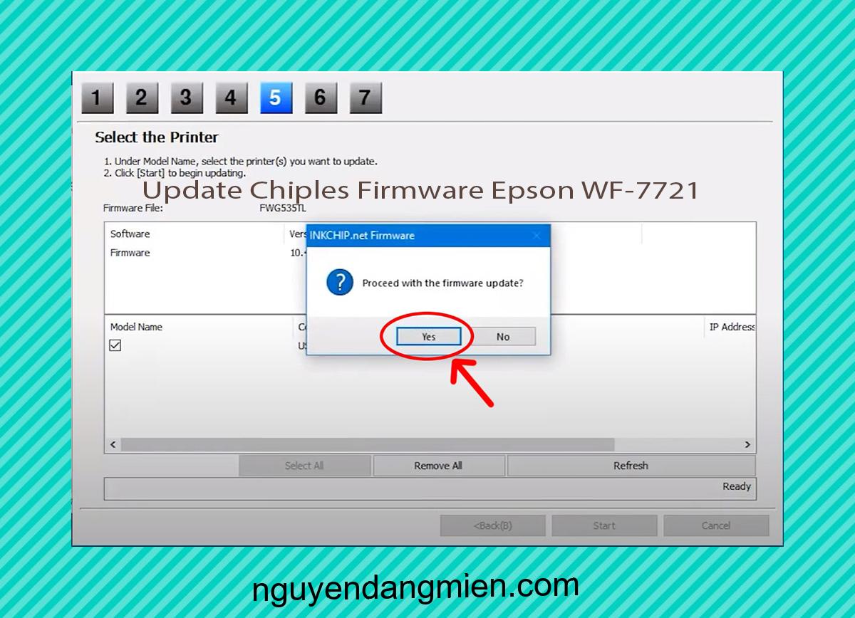 Update Chipless Firmware Epson WF-7721 8