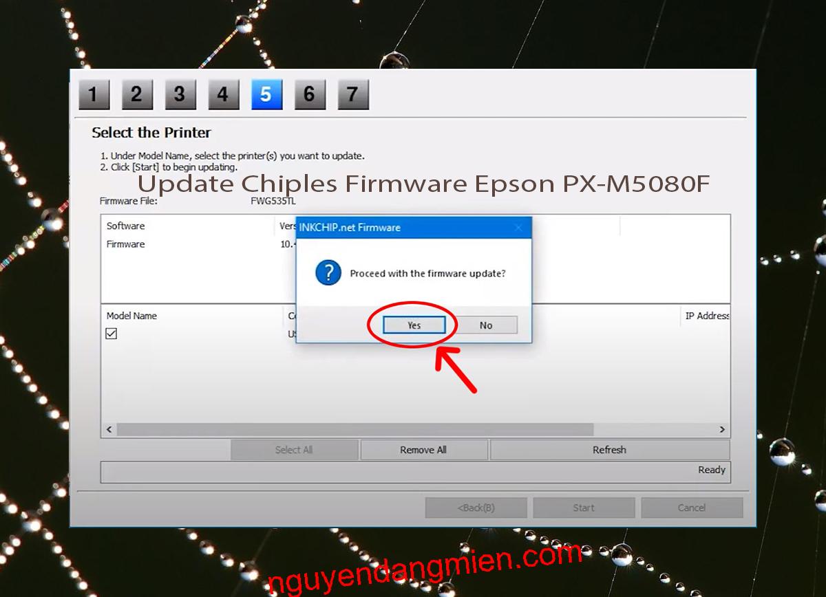 Update Chipless Firmware Epson PX-M5080F 8