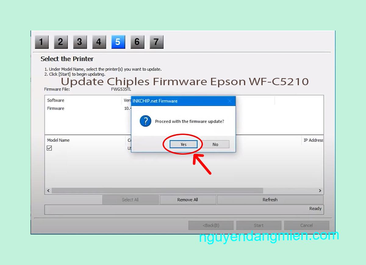 Update Chipless Firmware Epson WF-C5210 8