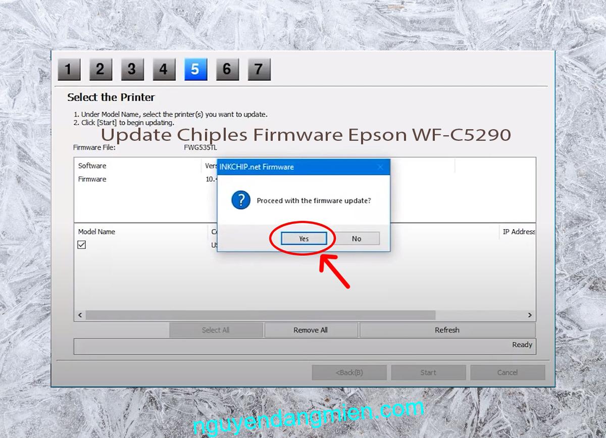 Update Chipless Firmware Epson WF-C5290 8