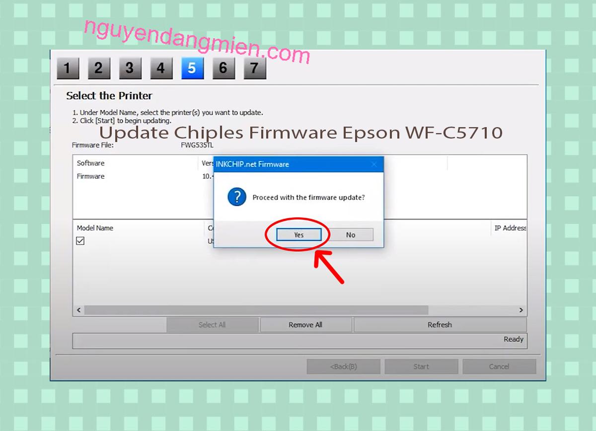 Update Chipless Firmware Epson WF-C5710 8