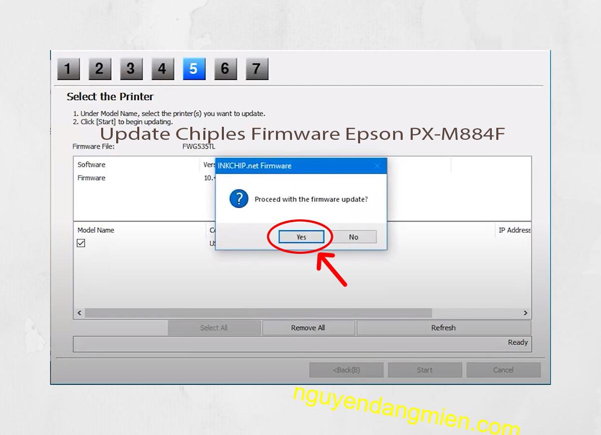 Update Chipless Firmware Epson PX-M884F 8