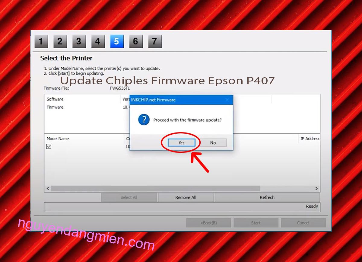 Update Chipless Firmware Epson P407 8