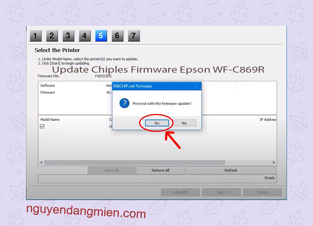 Update Chipless Firmware Epson WF-C869R 8
