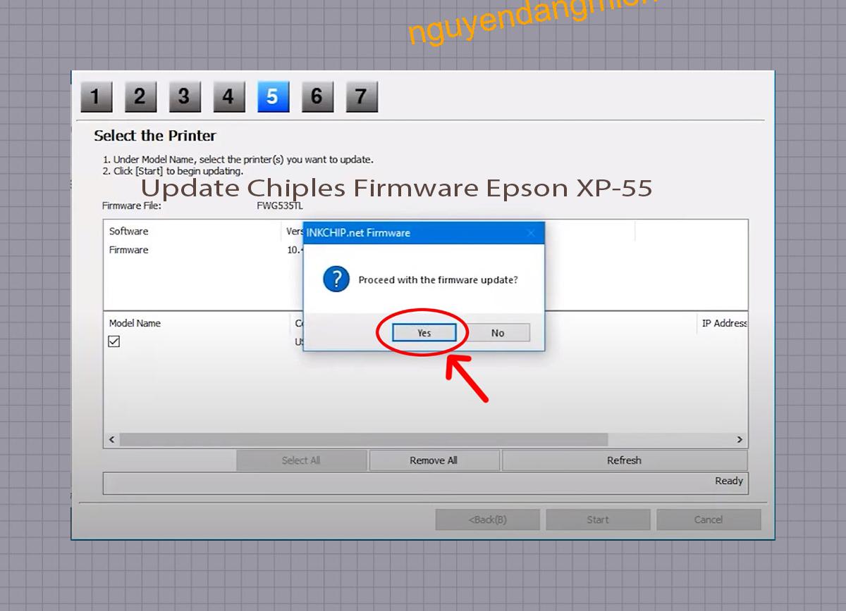 Update Chipless Firmware Epson XP-55 8