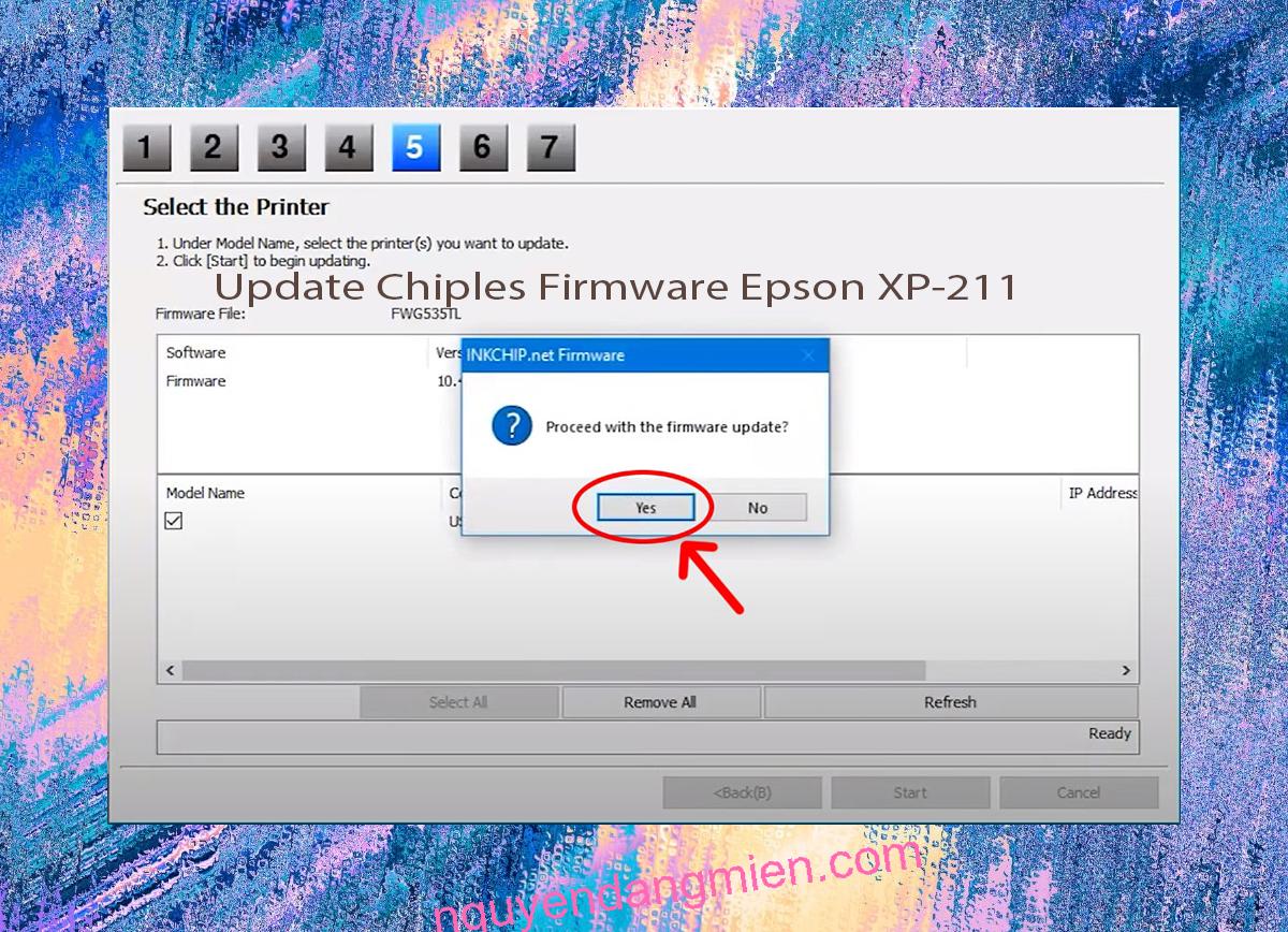 Update Chipless Firmware Epson XP-211 8
