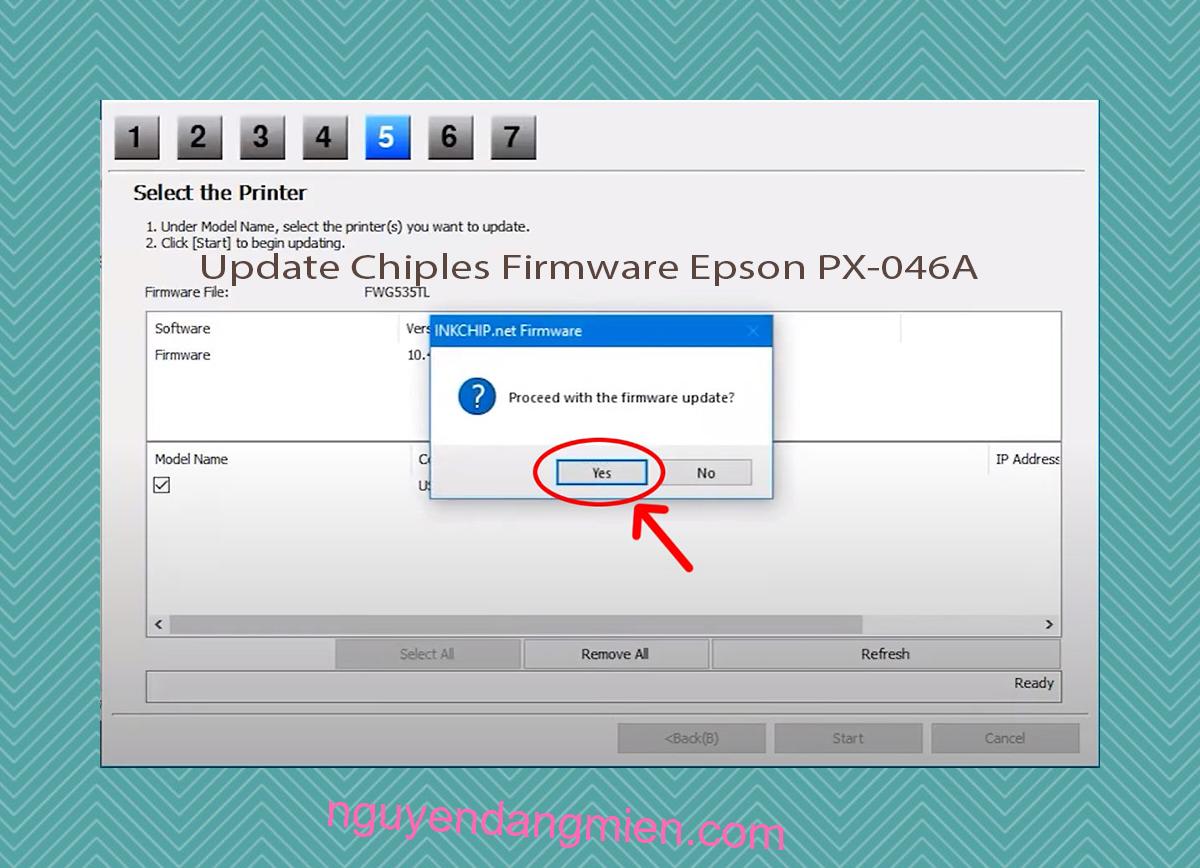 Update Chipless Firmware Epson PX-046A 8