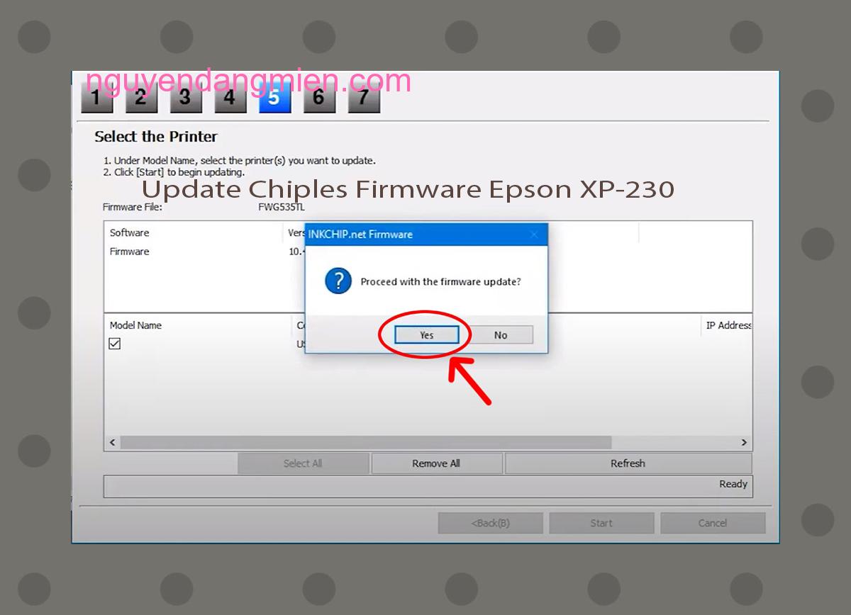 Update Chipless Firmware Epson XP-230 8