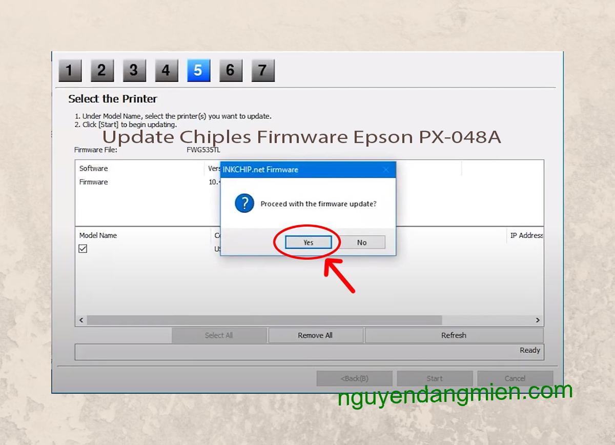 Update Chipless Firmware Epson PX-048A 8