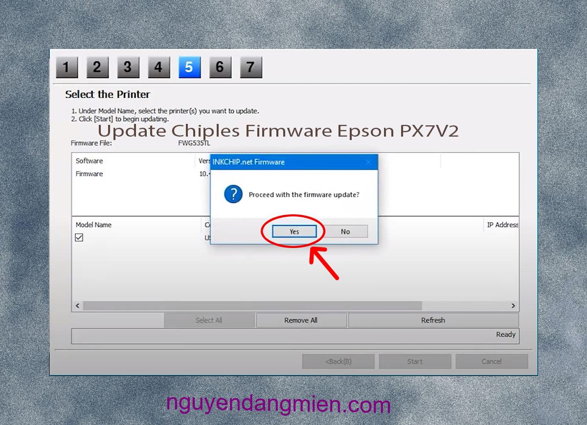 Update Chipless Firmware Epson PX7V2 8
