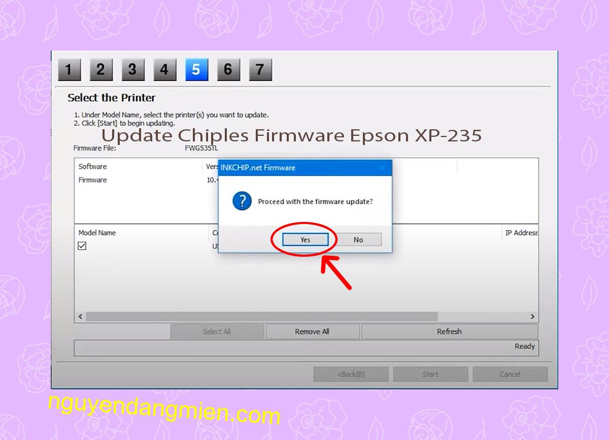 Update Chipless Firmware Epson XP-235 8