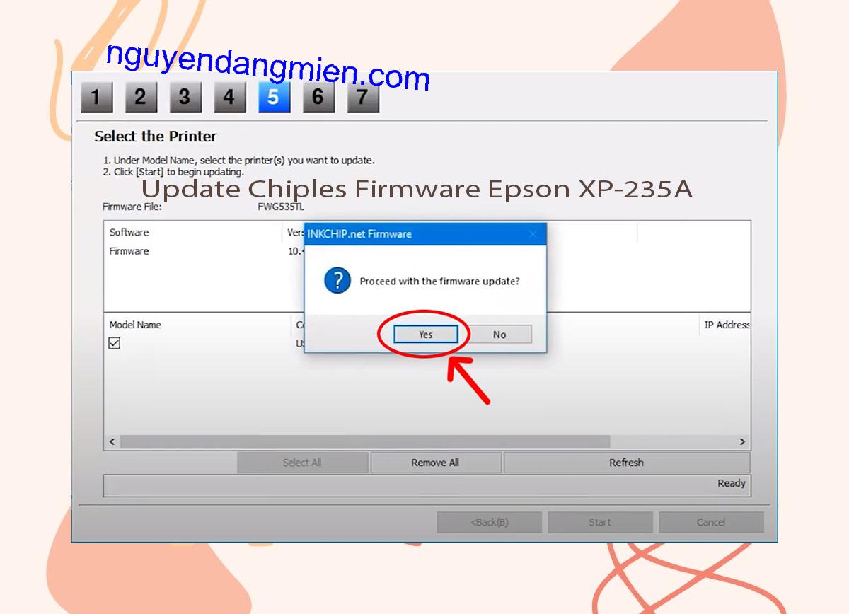 Update Chipless Firmware Epson XP-235A 8