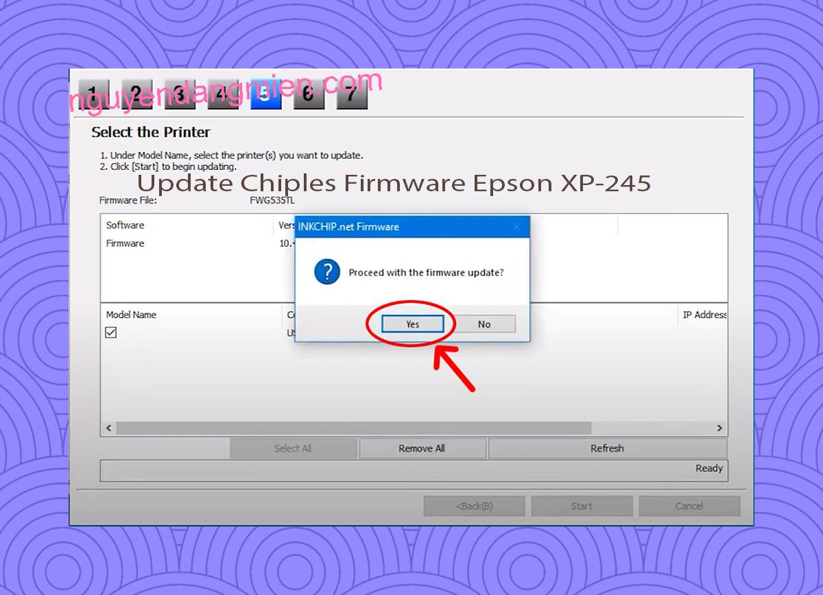 Update Chipless Firmware Epson XP-245 8
